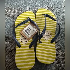 Havaianas Blue and Yellow/green Flip Flops